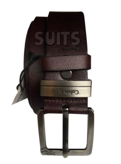 Brown Leather Belt By Calvin Klein