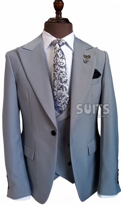 Silver Grey 3piece Suit by Pabbucci