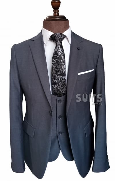 Plain Grey 3Piece business Suit