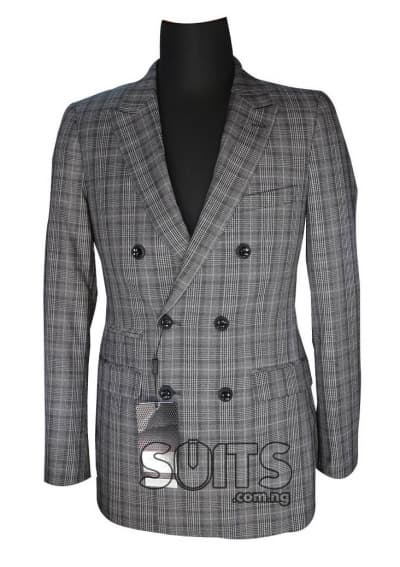Grey draft double breasted suit