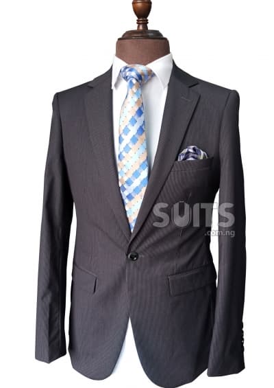 Grey hidden striped Suit by Pabbucci