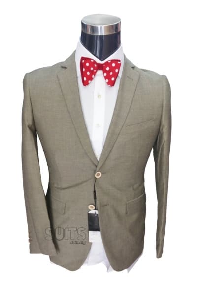 Plain Brownish Grey Blazer By Pabbucci