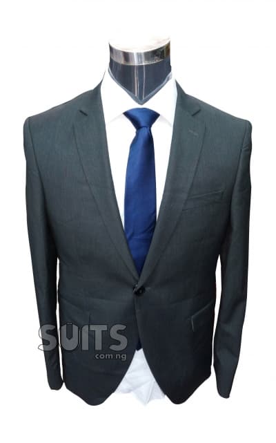 Charcoal grey hidden stripes suit by Emilio Pignatelli