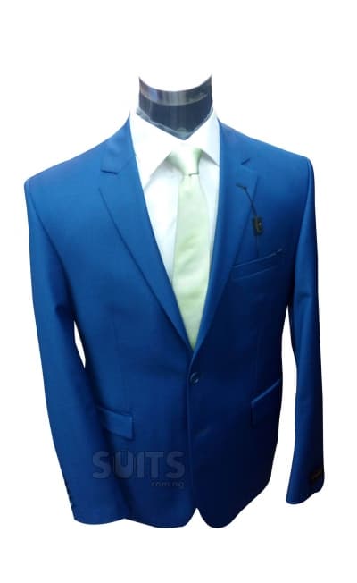 Plain Turquoise Blue Suit by Gavino Gilberto