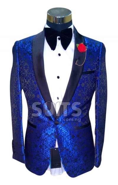 Royal Blue flowered Tux