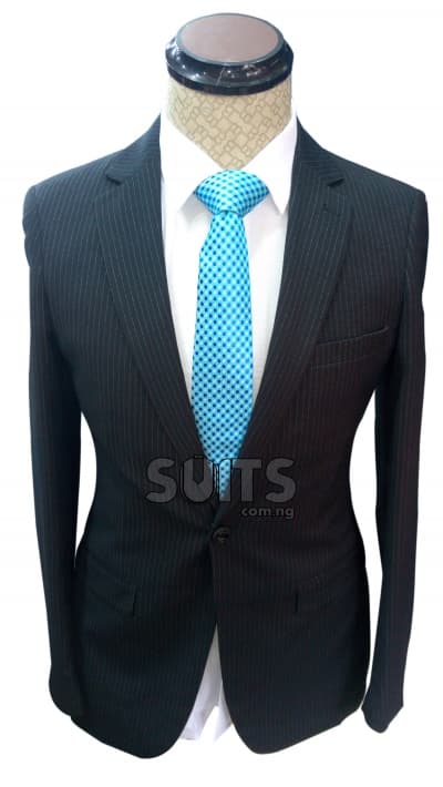 Black Pin Striped Suit By Pabbucci