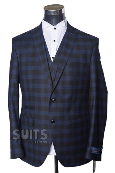 BlueBlack draft 3piece suit