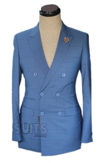 Turques Blue draft, double breasted Suit