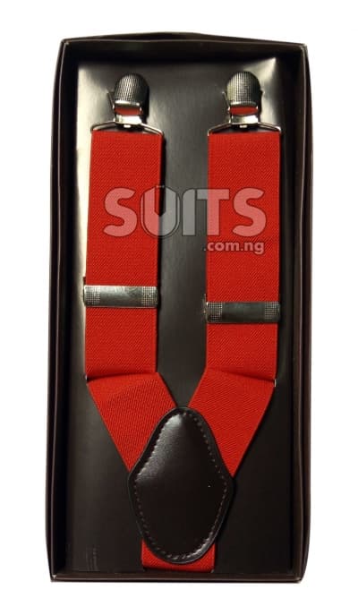 Plain Red Suspender