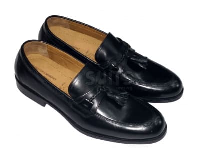 Black Leather Tassel Loafer