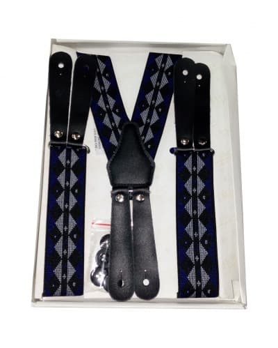 Blue Grey Designed Suspender