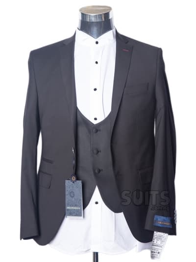 Plain black 3piece suit