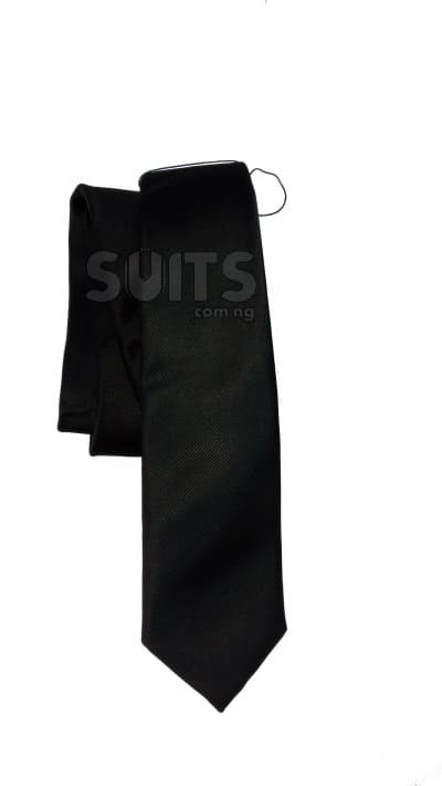 Plain Black Silt Tie - Medium & Large Sizes