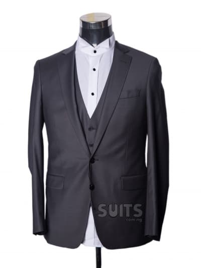 Plain dark Grey 3piece suit