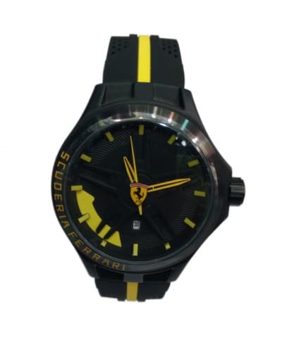 Ferrari Scuderia Black & Yellow Rubber Strap