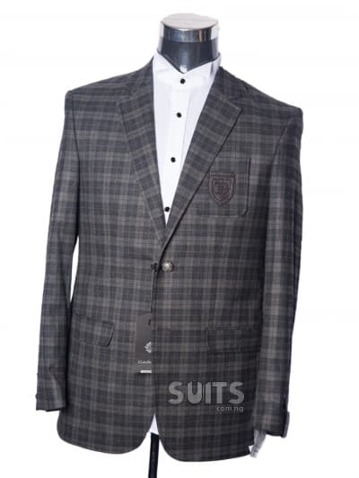 Dark Grey Draft Blazer By Pabbucci