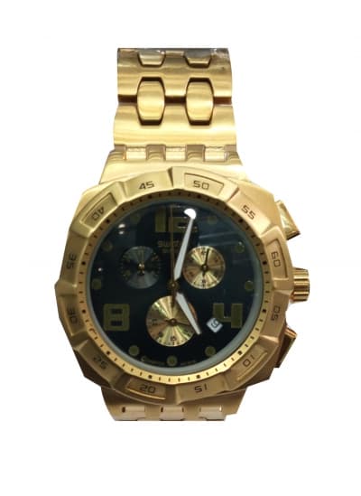 Swatch Gold Chronograph Watch