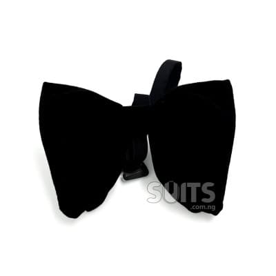 Black velvet butterfly bow Tie