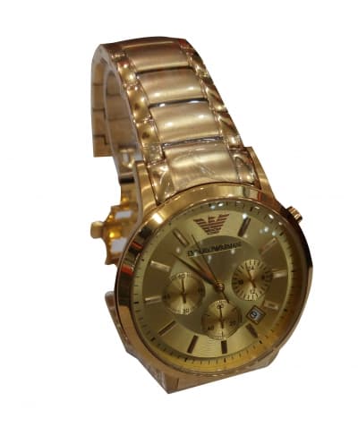 Emporio Armani Gold Chronograph Watch