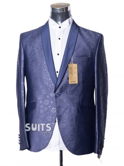 Blue embroidered Tuxedo
