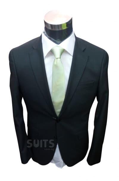 Black hidden check suit by Marco Corvari