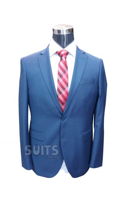 Plain Turquoise Blue Suit by Roberto Bossi