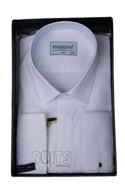 White dotted embroidered shirt