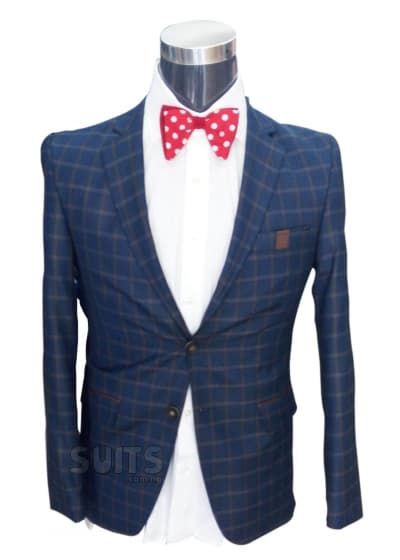 Navy Blue Draft Blazer By Pabbucci